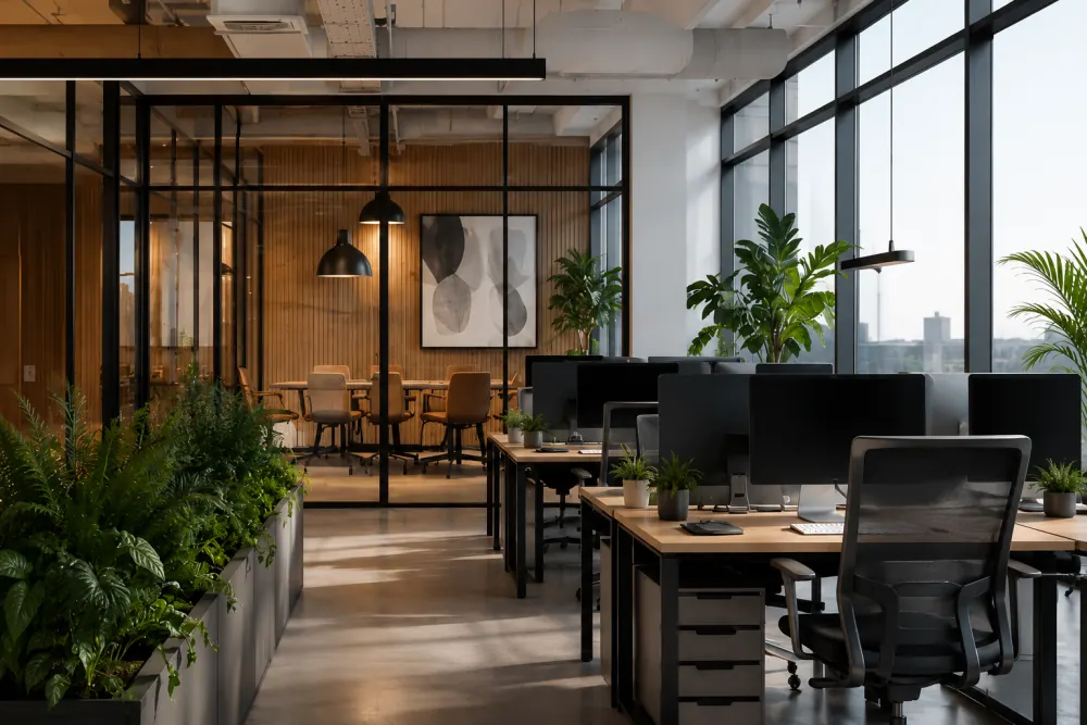 commercial office cleaning Edinburgh workspace modern professional